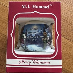 1993 M.I. Hummel Little Guardian Christmas Ornament 11th Annual Edition With Box